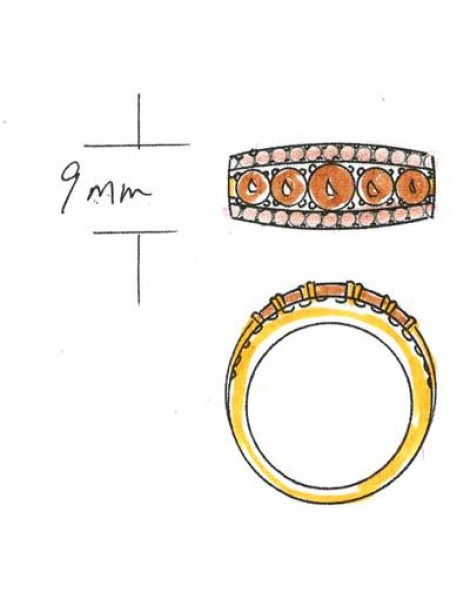 14K R/G RING 1.98 DIA