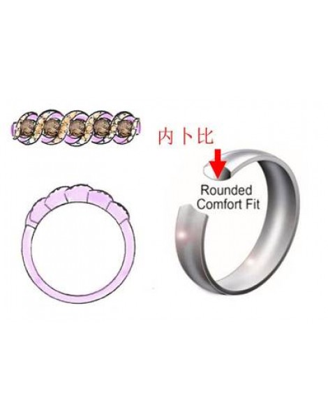 14K R/G RING 0.65 DIA