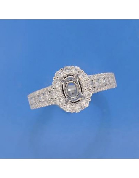 PLATINUM & 14K W/G RING 0.69 DIA