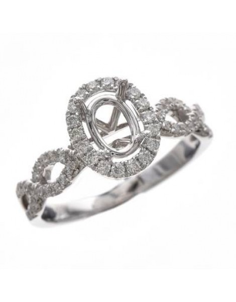 PLATINUM & 14K W/G RING 0.33 DIA