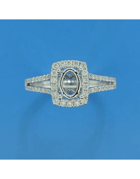 PLATINUM & 14K W/G RING 0.32 DIA