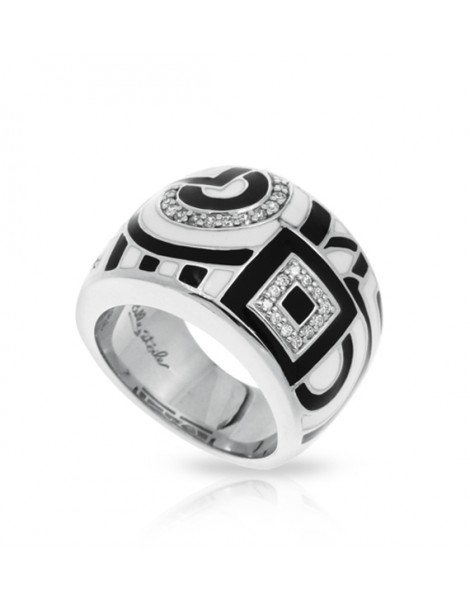Geometrica Black and White Ring