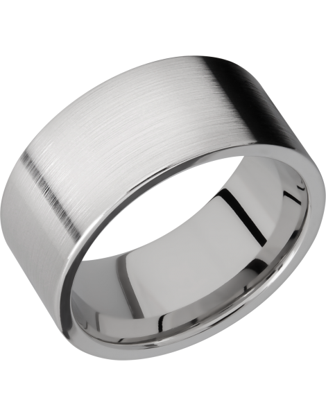 Titanium 10mm flat band with slightly rounded edges