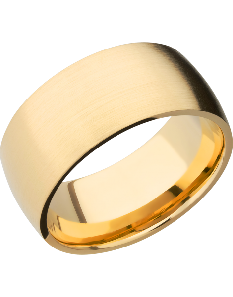 14K Yellow gold 10mm domed band