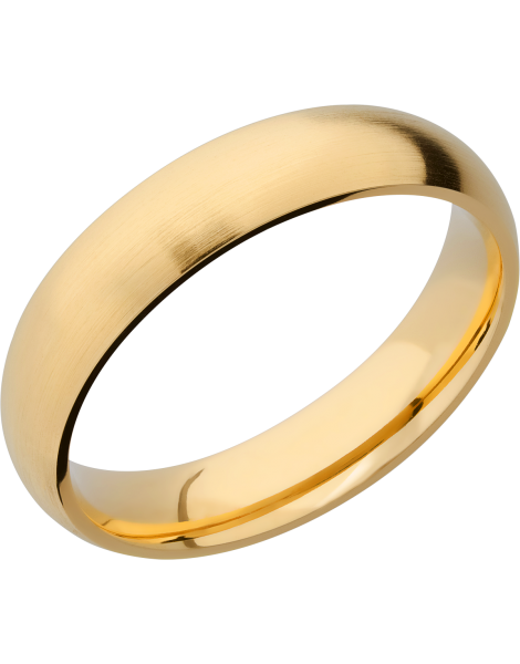 14K Yellow gold 5mm domed band