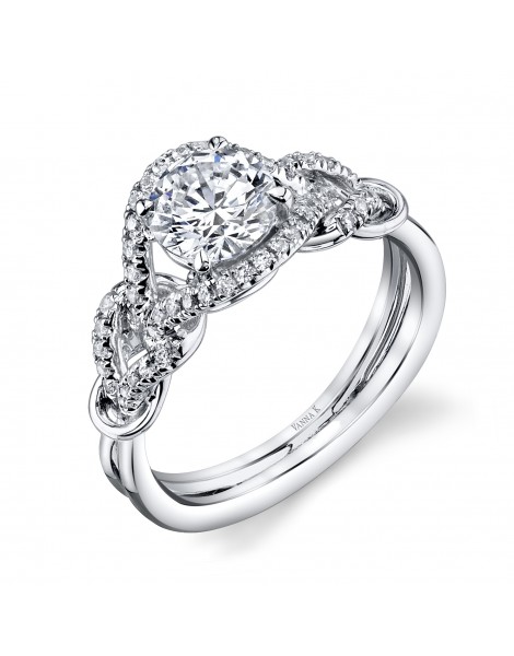 Vintage Inspired Diamond Pave Set Solea Ring Style 18R311DCZ