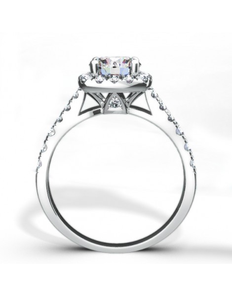 Vintage Inspired Diamond Pave Set Solea Ring Style 18R61DCZ