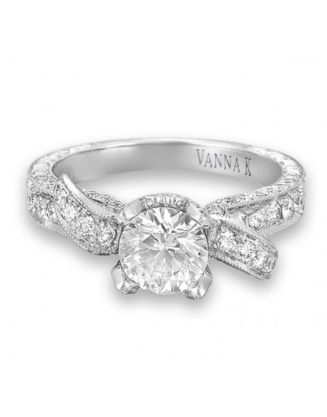 Hand Engraved Perfect Profile Diamond Ring Style 18RGL00279DCZ