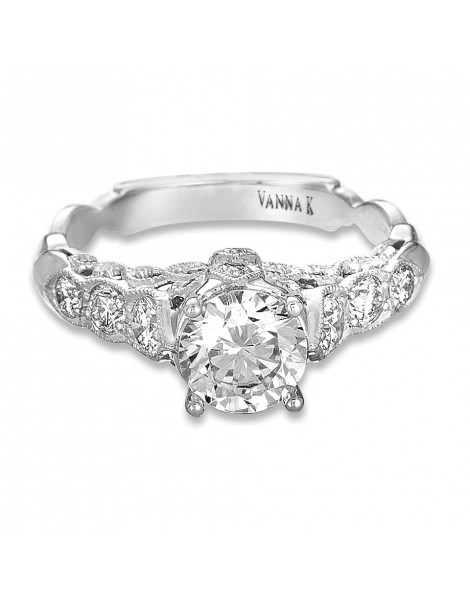 Vintage Inspired Diamond Pave Set Solea Ring Style 18RGL00592DCZ