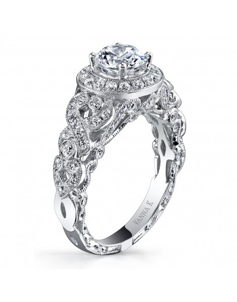 Hand Engraved Perfect Profile Diamond Ring Style 18RGL00649DCZ