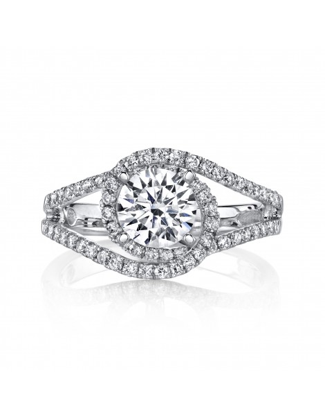 Vintage Inspired Diamond Pave Set Solea Ring Style 18RO6306DCZ