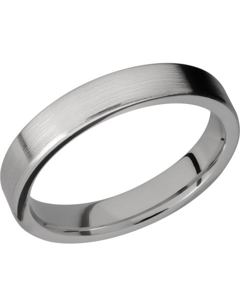 Titanium 4mm flat band with slightly rounded edges