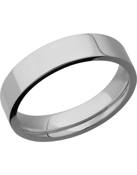 Titanium 5mm flat band with slightly rounded edges