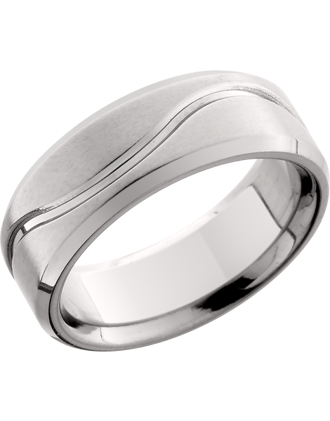 Titanium 8mm flat band