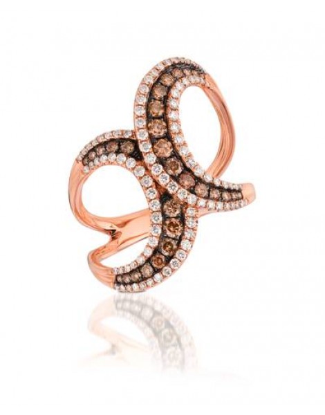 14K R/G RING 0.84 DIA