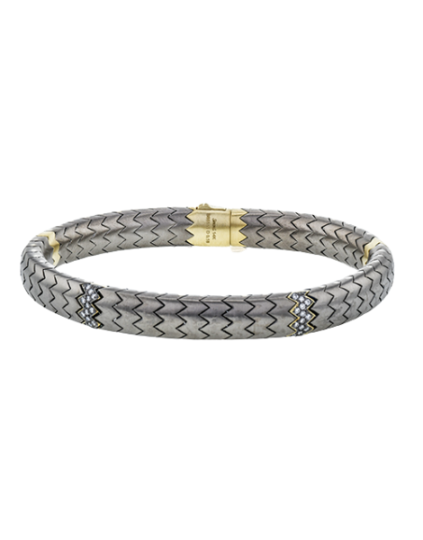 Gent Bracelet in 14k Gold with Diamonds