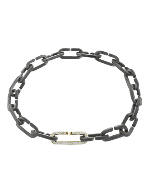 Gent Bracelet in 18k Gold with Diamonds