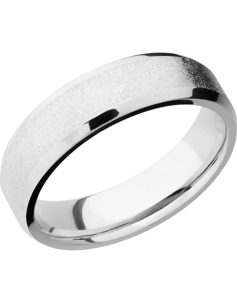 Cobalt chrome 6mm beveled band
