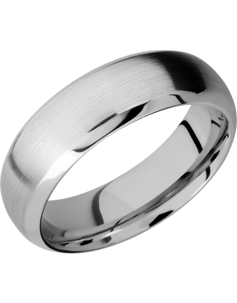 Cobalt chrome 7mm domed beveled band
