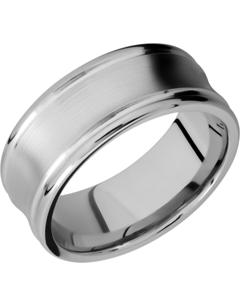 Cobalt Chrome 9mm concave band with rounded edges