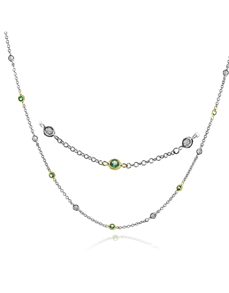 Necklace in 18k Gold with Diamonds