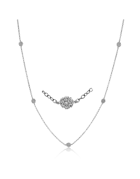 Necklace in 18k Gold with Diamonds