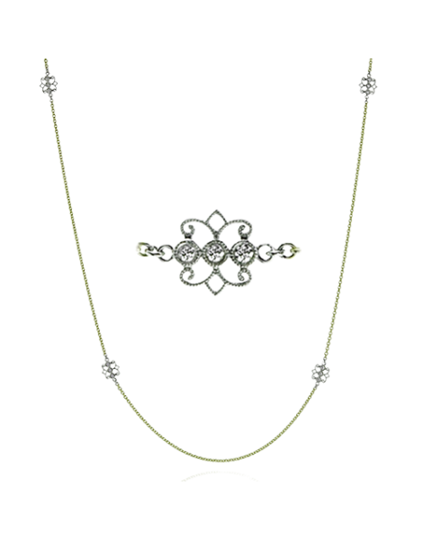 Necklace in 18k Gold with Diamonds