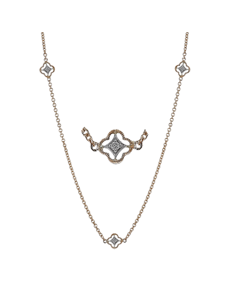 Necklace in 18k Gold with Diamonds