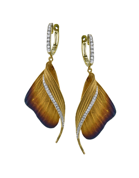 Earring in 18k Gold with Diamonds