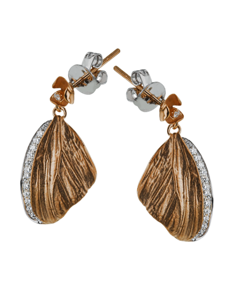 Earring in 18k Gold with Diamonds