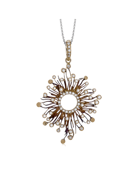Pendant in 18k Gold with Diamonds