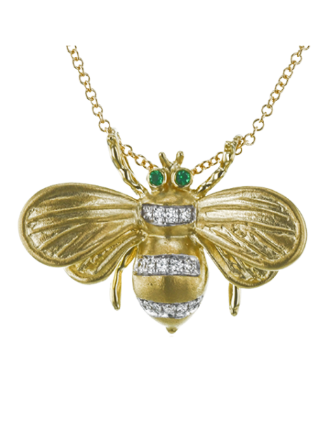 Pendant in 18k Gold with Diamonds