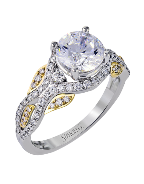 Engagement Ring in 18k Gold with Diamonds
