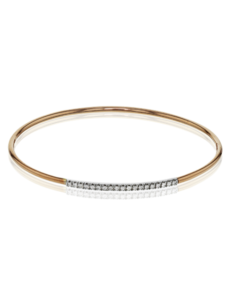 Bangle in 18k Gold with Diamonds