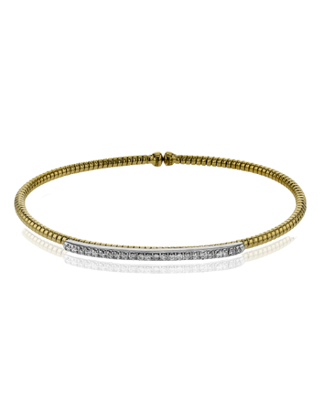 Bangle in 18k Gold with Diamonds