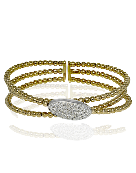 Bangle in 18k Gold with Diamonds