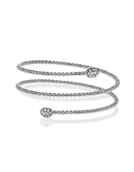 Bangle in 18k Gold with Diamonds