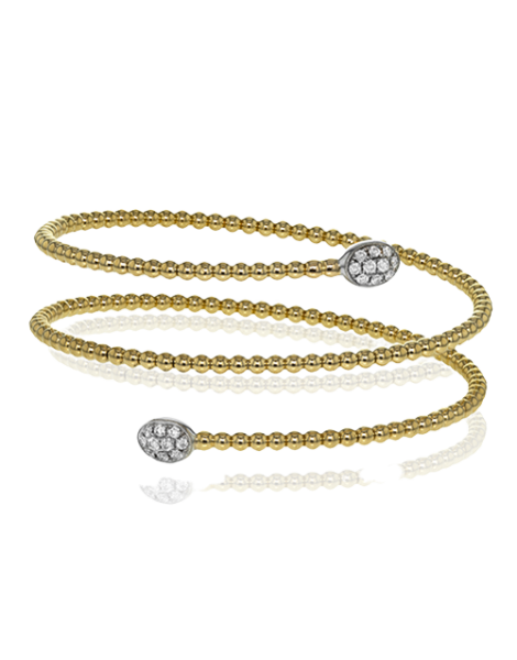 Bangle in 18k Gold with Diamonds