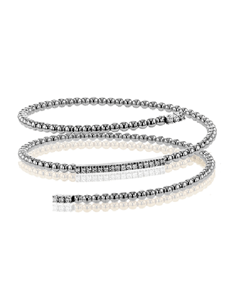 Bangle in 18k Gold with Diamonds