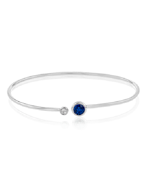 Color Bangle in 18k Gold with Diamonds