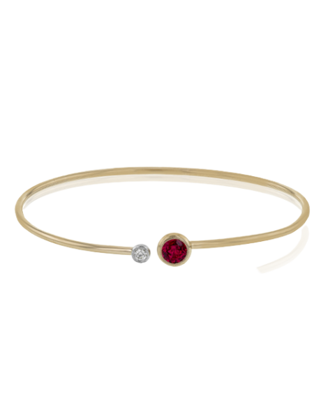 Bangle in 18k Gold with Diamonds