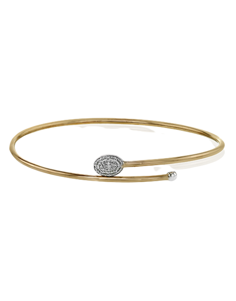 Bangle in 18k Gold with Diamonds