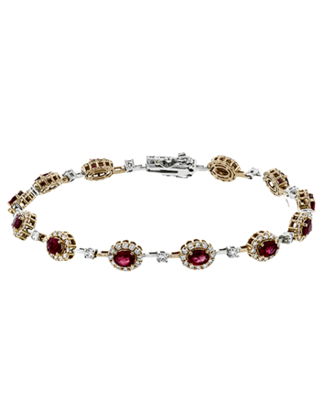 Color Bracelet in 18k Gold with Diamonds
