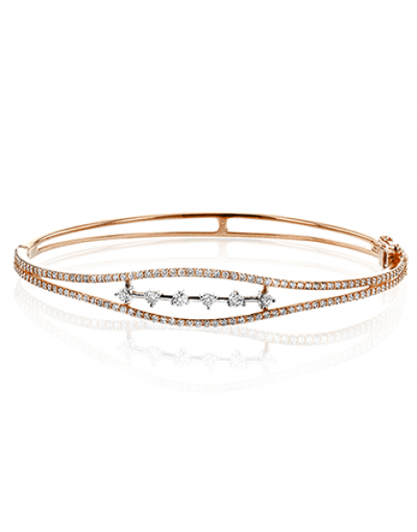 Bangle in 18k Gold with Diamonds