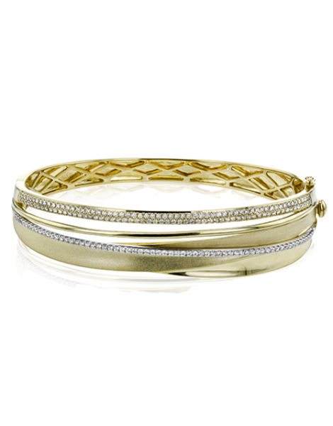 Bangle in 18k Gold with Diamonds