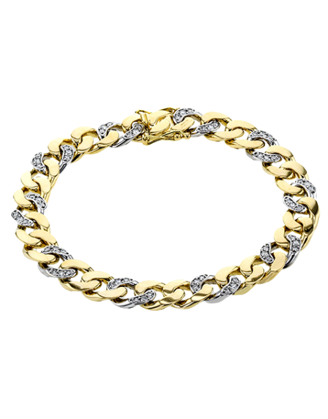 Gent Bracelet in 18k Gold with Diamonds