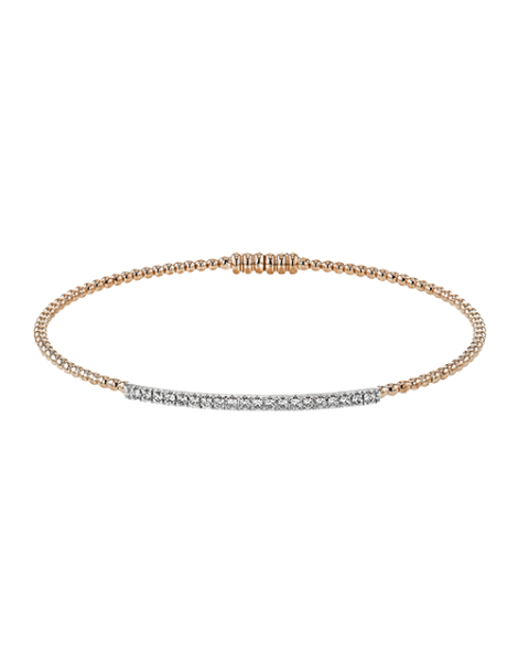 Bangle in 18k Gold with Diamonds