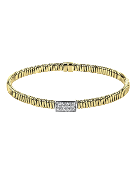 Bangle in 18k Gold with Diamonds
