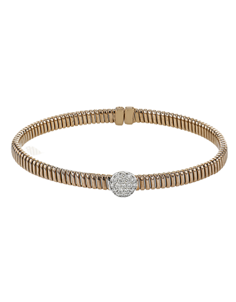 Bangle in 18k Gold with Diamonds