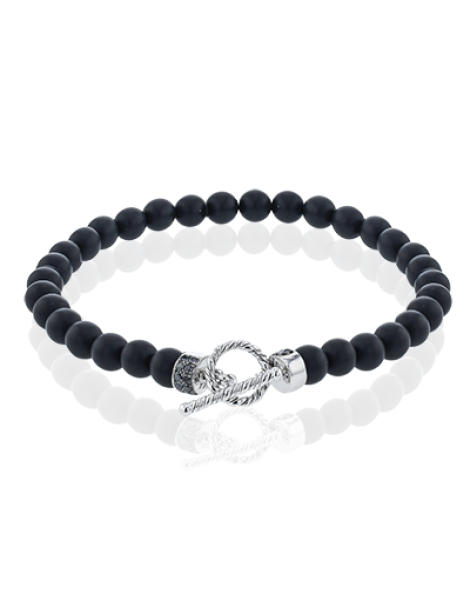 Gent Bracelet in 14k Gold with Diamonds